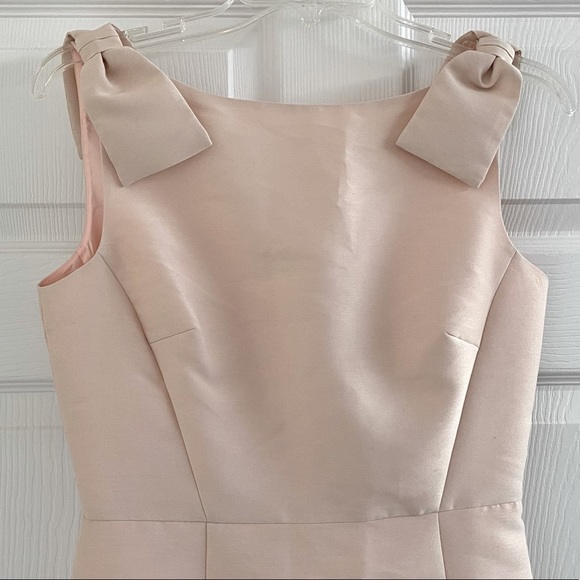 Kate Spade Double Bow A-Line Dress Rambling Roses PINK SAND Sz 4 NWT - Picture 3 of 6